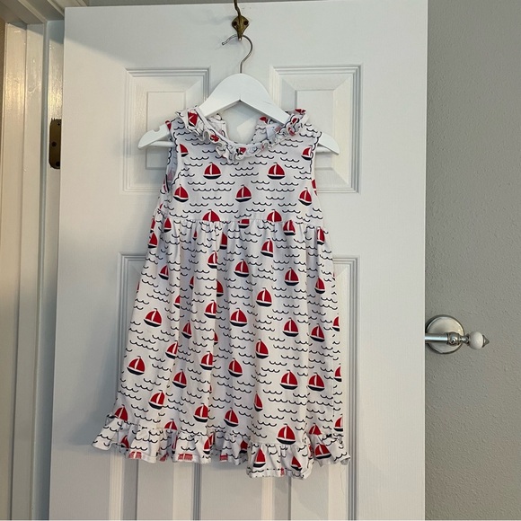 Stitchy Fish Sailboat Dress Size 4T - Picture 1 of 4